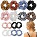 16 Pieces Satin Hair Scrunchies Set Elastic Hair Bands Silk Hair Ties Ponytail Holder Chic Hair Accessories Decorations for Women Girls Thin or Thick Hair (2 Sizes  8 Color)