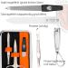 Three Swords Germany Manicure Set 'Genova' | 6-Pcs Nail Kit in Orange Artificial Leather Case | Includes Scissors Clippers Glass Nail Files & Tweezers - Buy Online on GoSupps.com