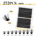 LANKIZ 100D DIY Eyelash Extensions Set - 272pcs C Curl Individual Lashes with Glue & Applicator | Premium Eyelash Cluster Kit for Stunning Looks - Buy Online on GoSupps.com