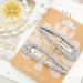 KANPRINCESS 3.1Inch Rhinestone Hair Clips Set - Silver Hair Barrettes for Women & Girls | Bridal & Prom Hair Accessories - Buy Online on GoSupps.com