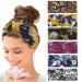 Kavya Wide Hair bands for Women Boho Headbands for Women's Hair Elastic Soft 6 Pieces Headband Print Head bands Adult Women Accessories Yoga Sports Hairband Multicoloured Thin Headscarf Set-2