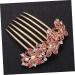 Angoily Womens Barrettes for Hair Wedding Hair Clip Flower Hair Accessories Hair Gems for Women Prom Hair Accessories Women Headpiece Bridal Tiara Pink Hair Piece Diamond Bride - Buy Online on GoSupps.com