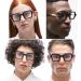 Shop NULOOQ Retro Square Blue Light Glasses - Stylish Anti-Eyestrain Computer Glasses for Men & Women | Hexagon Design Rainbow Frame 50mm - Buy Online on GoSupps.com