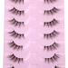 JIMIRE Half Lashes - 7 Pairs Pack Natural Crossed Handmade False Eyelashes | Wispy Fluffy Light Volume | Clear Band | 3-12MM - Buy Online on GoSupps.com