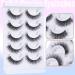 Cat Eye Self Adhesive Eyelashes Natural Look Wispy Self Adhesive Lashes Reusable Fluffy Strip Eyelashes No Glue Needed D Curl Natural False Eyelashes without Eyeliner 5 Pairs by Zegaine D- Fluffy - Buy Online on GoSupps.com