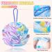 Leafre Body Puff 2pcs Luxurious Body Scrubber Set - Soft Shower Loofahs for Men and Women - Exfoliating Body Scrubber with Foaming Sponge Insert - Unique Yellow Color Mix - Buy Online on GoSupps.com