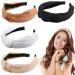 4 pieces for women hair tires women hair band Knote headbands Boho wide knot-hair band Elastic hair tires fashionable hair accessories for women and girls (set A)
