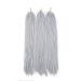 20 Strands Afro Braids - Soft Synthetic Hair Extensions for Braiding - 50cm 100g - Gray Color - Buy Online on GoSupps.com