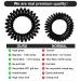 Adrione Black Spiral Hair Ties 12 Pack - No Damage Ponytail Holders for Thick Hair Women, Girls, Men - Buy Online on GoSupps.com