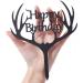 LOVENJOY Gift Boxed Antler Happy Birthday Cake Topper Black Frosted Acrylic - Buy Online on GoSupps.com