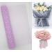 emgggru Flower Bouquet Wrapping Paper 1 Roll Jacquard Net Mesh Openwork Floral Wrapping Paper Floral Supplies for Fresh Flowers Florist Supplies(19.7in x 180in) (Light purple)