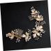 FRCOLOR 1pc Comb Bridesmaid Headwear Wedding Hairband Glitter Leaf Pearl Wedding Hairpin Hair Pin Floral Headpiece Wedding Hair Accessories Bride Hairstyles Manual Headband Alloy - Buy Online on GoSupps.com