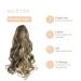 Gairyan Ponytail Extensions 45cm - Claw Clip In Braid Wavy Synthetic Hair for Women | Ashblond & Bleaching Blonde - Buy Online on GoSupps.com