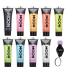 Moon Glow Pastel Neon UV Face and Body Paint 12ml Includes UV Keychain (10 Count (1 Count))