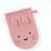 Blumie 2pcs Organic Cotton Bath Mitt Gloves for Babies/Kids with Animal Faces - Dusty Pink & Sandy Beige - Buy Online on GoSupps.com