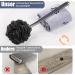 Rolizoe Black Loofah Sponge Set with Handle & Stem Back Brush - 43cm Bathing & Shower Sponge for Ultimate Clean - Buy Online on GoSupps.com