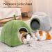 YUEPET Guinea Pig Bed 2 Pack - Washable Small Animal Hideout for Guinea Pig, Chinchilla, Hamsters - Green Yurt Tent & Gray Stump - Buy Online on GoSupps.com