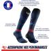 Thuasne Sport UP ACTIV Running Compression Socks - Degressive Ankle to Calf 39/42 L Blue/Coral - International Shipping Available - Buy Online on GoSupps.com
