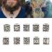 10Pcs Viking Beard Beads & Compass Pendant Set for Men - DIY Bracelet Jewelry Pendants - Norse Dreadlock Hair Tube Beads - Buy Online on GoSupps.com