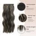 Feshfen Clip In Hair Extensions - 4PCs Synthetic Wavy 50cm Black & Blonde Mix - Women's Hair Part Clip In Extensions - Buy Online on GoSupps.com