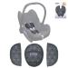 Original Dooky Universal Pads Gray Stars | Gurt-Schoner & Beltwider for Baby Seats Strollers & Car Seats (0+ Age 3 & 5 Point Straps) - Buy Online on GoSupps.com