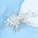 PTORIZNY Wedding Rhinestone Hair Comb Crystal Bride Hair Combs Flower Side Hair Combs Leaf Headpiece Bridal Hair Accessories for Women and Girls (Silver) - Buy Online on GoSupps.com