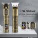 GSKY Professional Men's Hair Trimmer - T Blade Clippers for Hair Cutting | Zero Gapped Cordless Beard Trimmer with LED Display - Gold 1pc - Buy Online on GoSupps.com