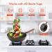 12.5 Inch Carbon Steel Wok with Lid, Spatula & Glass Lid - Versatile Stir Fry Pan for Gas, Electric & Induction Stoves - Buy Online on GoSupps.com