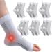 INBOLM Neuropathy Socks 6 Pairs Neuro Socks for Men and Women Plantar Fasciitis Socks Neurosocks Connecy Socks Dr Neuropathy Pain Relief for Feet Breathable Non-Slip Soothe Socks for Pain Relief White S-M