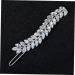 minkissy 1pc Inlaid Leaf Hairpin Hair Accessories for Women Wedding Bridal Jewelry Wedding Decorations Zircon Hair Clamp Women Headdress Fashion Hairpin Hair Clips Set Bride Girl 7x1.2cm Silver - Buy Online on GoSupps.com