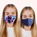 Face Masks with Nose Wire Washable UK Women 3 Layers 100% Cotton Face Masks for Glasses Wearers | Reusable | Breathable | Filter Pocket | Adjustable air loops (2 x Masks) (Floral - O)