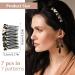 Amaxiu Rhinestone Hair Comb Set - 7pcs French Twist Flower Combs | Wedding Bridal Jewelry & Accessories for Women & Girls - Buy Online on GoSupps.com