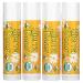 Sierra Bees Organic Lip Balms Honey 4 Pack .15 oz (4.25 g) Each