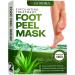 Elobara Foot Peel Mask 2 Pack Exfoliating Dead Skin and Calluses for Baby Soft Feet Smooth Silky Skin Repair Cracked Heels Painlessly Leave Your Feet Moisture and Smooth