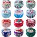 Christmas Scented Candles Soy Wax Tin Candles Natural Fragrance Candles for Stress Relief and Aromatherapy Candles Set of 12