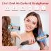 Shop 2 in 1 Flat Iron Hair Straightener & Curling Wand - Portable Double Voltage 430 F Titanium - Perfect for Travel - Rose Gold - Buy Online on GoSupps.com