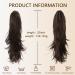 Isaic 22 Inch Claw Clip Ponytail Hair Extension - Dark Brown | Natural Wavy Sythetic Hairpiece for Women - Buy Online on GoSupps.com