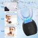 EGGIS Automatic U-Shaped Ultrasonic 360 Toothbrush with Whitening Blue Light - IPX7 Waterproof, Wireless Charging - Black - Buy Online on GoSupps.com