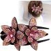 Rhinestone Double Flower Hair Clip Women Hair Clips Female Elegant Duckbill Clip Hairgrip Fashion Hair Claw Clips Lady Elegant Dovetail (Champagne) - Buy Online on GoSupps.com