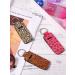 Cow Print Lipstick Holder Keychain Sleeve Set with 10 Metal Chains - Leopard Style - Buy Online on GoSupps.com