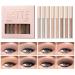 BestLand 8 Colors Liquid Matte Eyeshadow Set Nude Black Smokey Eyeshadow Cream Eyeshadow Primer Waterproof Quick Drying Eye Brightener Highlighter Blusher Eye Shadow Makeup Color A