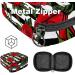 Women's Tampon Storage Bag - Red Rose Floral Stripes Zip Pockets for Menstrual Products - Stylish & Functional! - Buy Online on GoSupps.com
