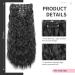 FLUFYMOOZ 24 Inch Natural Black Clip In Hair Extensions - Long Mermaid Waves Synthetic Hairpiece for Women - Buy Online on GoSupps.com