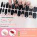 Ceboic Gel Nail Polish Stickers - 22PC UV Self-Adhesive French Black Gel Strips for Salon Quality Nails - Buy Online on GoSupps.com