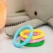 Bonbino Teether Rings - 4 Pack Silicone Sensory Teething Rings for Soothing Baby Gum Pain - Multicolor Unisex - Buy Online on GoSupps.com