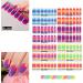 Agatige 14 Sheet Full Wraps Nail Polish Stickers Nail Gel Polish Strips Self-Adhesive Gradient Color Full Nail 3D Gradient Color Sticker Sheets for Nail Wrap Stickers Decals - Buy Online on GoSupps.com