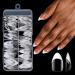 120 Pieces French Acrylic False Nails Tips Full Cover Fake Nails Extension White Tip Press on Nails Acrylic Nail Tips for Woman Girls Finger Manicure Salon Home Nails Art DIY (12 Sizes White Clear)