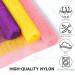 Metene 3 Pieces African Exfoliating Net - Colorful Body Scrubber for Shower & Bath - Yellow Purple Black - Skin Smoother Daily Use - Buy Online on GoSupps.com