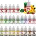 Food aroma food flavor drops - 24 concentrated food flavored oil aroma oil for baking cooking cosmetics - liquid lip gloss flavoring oil for drinks soaps - water and oil -soluble