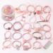Seatecks 31st piece girl hair tie and hair clip elastic hair tie set hair straps ropes hair ring ponytail holder nice elegant headgear for girls women diy hairstyle pink